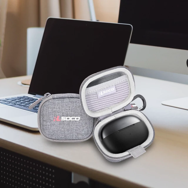 Alt view image 7 of 7 - Protective Case for SHOKZ OpenDots 2/OpenDots ONE/OpenDots Air Open-Ear Headphones Wireless Bluetooth Earbuds - Grey (Case Only)