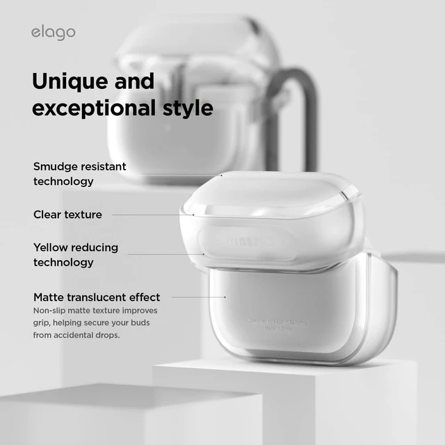 Alt view image 3 of 7 - EDC Case for Galaxy Buds 3 Pro & 3 & 3 FE Shock Absorbing Design, Wireless Charging, Full Body Protection (Clear)
