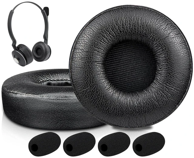 Main image of Earpads for Jabra Engage 55/65/75 - Stereo Black (Do Not Fit Engage 50, Engage 55/65/75 Mono Version), for Engage 55/65/75 (Stereo Version) Headphones