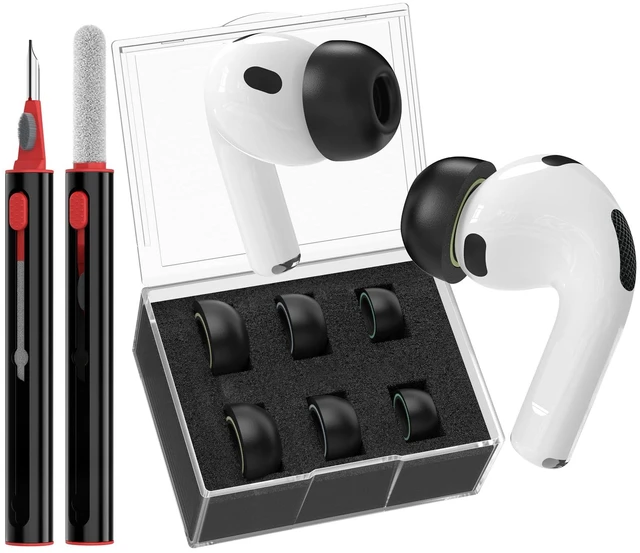 Main image of Memory Foam Ear Tips for AirPods Pro 3 (2025) Earbuds, 3 Pairs Super Comfort Eartips Replacement Accessories Compatible with Apple AirPods Pro 3rd Generation with Cleaning Kit (S,M,L)