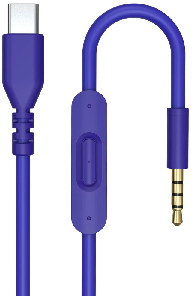 Main image of USB C Solo 4 Audio Cable, Solo 3 Replacement Audio Aux Cord with Inline Mic Control Compatible with Beats Studio Solo Pro Detox Mixr Executive Pill Headphones to iPhone 17/16 USB-C Devices (Blue)