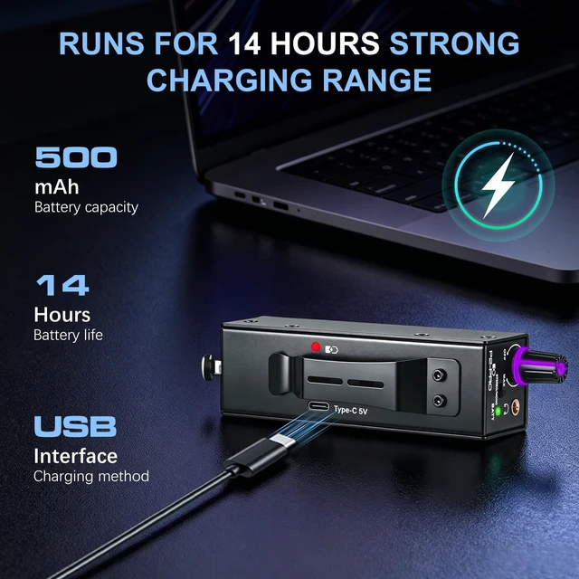 Alt view image 3 of 7 - P2-PRO Portable in-Ear Monitor Amplifier Personal Headphone Amp IEM Amp with XLR/TRS Input 3.5mm Output, Stereo/Mono Switch, 7 Color Light, Belt Clip for Drummer, Guitarists, 14h Playtime