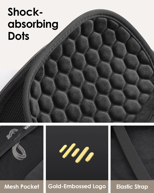 Alt view image 3 of 7 - Headphone Case Hard Shell for Bose Quietcomfort/Skullcandy/JBL Tune 720BT/520BT/510BT/Live 770NC/460NC, Super-Slim Upgrade PU Pocket Over-Ear Headset Universal Portable Travel Organizer Bag