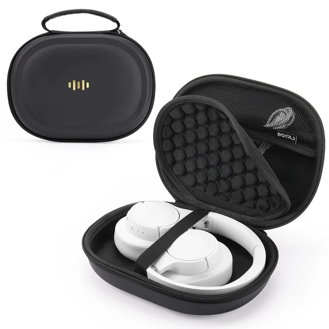 Main image of Headphone Case Hard Shell for Bose Quietcomfort/Skullcandy/JBL Tune 720BT/520BT/510BT/Live 770NC/460NC, Super-Slim Upgrade PU Pocket Over-Ear Headset Universal Portable Travel Organizer Bag