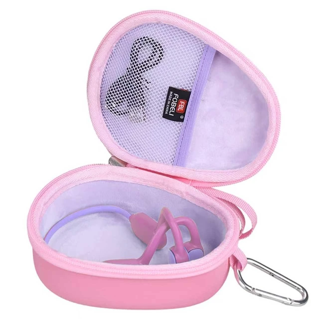 Alt view image 2 of 7 - Kids Headphone Case for BAICLUD/Mehomeli/JusTalk/iClever/LOBKIN Hard EVA Shell, Kids Bluetooth Air Conduction Open Ear Headphones Case, Shockproof & Water-Resistant, Pink