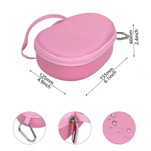 Alt view image 5 of 7 - Kids Headphone Case for BAICLUD/Mehomeli/JusTalk/iClever/LOBKIN Hard EVA Shell, Kids Bluetooth Air Conduction Open Ear Headphones Case, Shockproof & Water-Resistant, Pink
