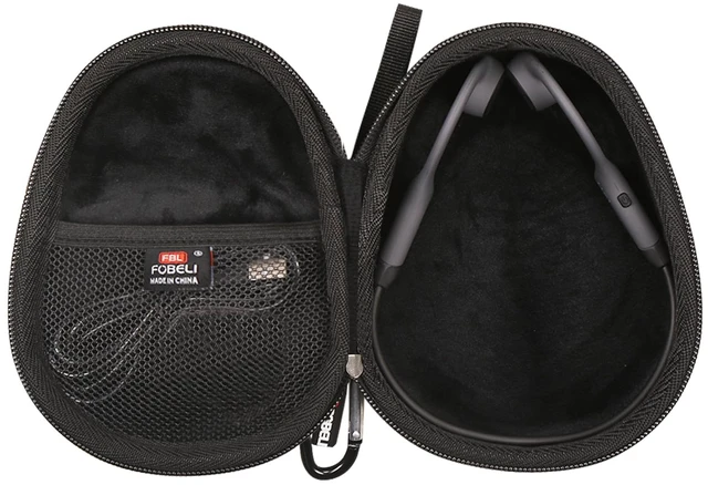 Main image of Kids Headphone Case for BAICLUD/Mehomeli/JusTalk/iClever/LOBKIN Hard EVA Shell, Kids Bluetooth Air Conduction Open Ear Headphones Case, Shockproof & Water-Resistant, Black