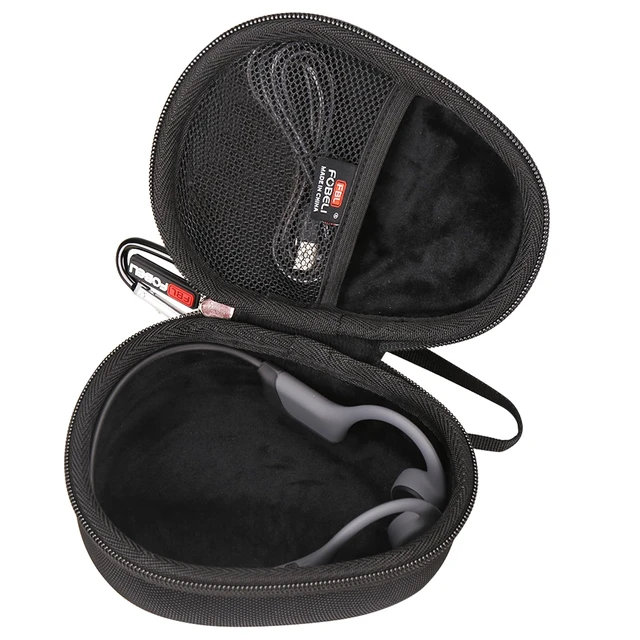 Alt view image 2 of 7 - Kids Headphone Case for BAICLUD/Mehomeli/JusTalk/iClever/LOBKIN Hard EVA Shell, Kids Bluetooth Air Conduction Open Ear Headphones Case, Shockproof & Water-Resistant, Black