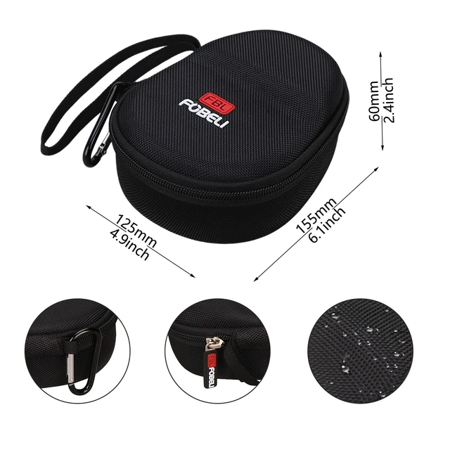 Alt view image 5 of 7 - Kids Headphone Case for BAICLUD/Mehomeli/JusTalk/iClever/LOBKIN Hard EVA Shell, Kids Bluetooth Air Conduction Open Ear Headphones Case, Shockproof & Water-Resistant, Black