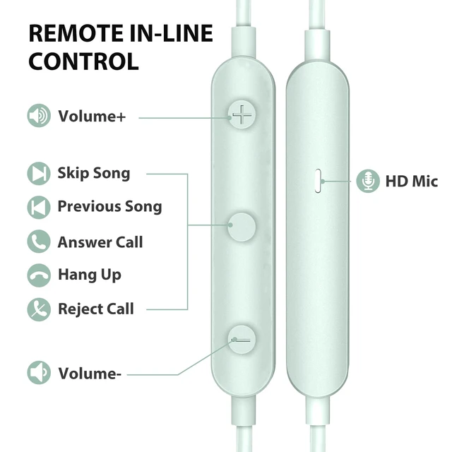 Alt view image 6 of 7 - Wired Earbuds 3.5mm Headphone for Chromebook PC School, Green Ear Bud Wired with Mic Magnet Stereo Plug in Earphone Cord for Galaxy A25 A15 A12 A03s S10 for Moto/Laptop/Computer Travel
