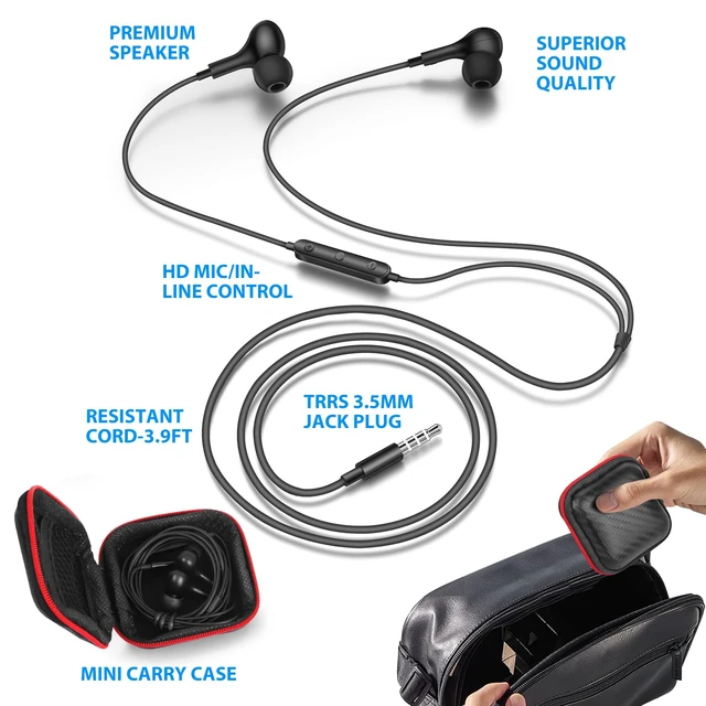 Alt view image 5 of 7 - Wired Earbuds 3.5mm Headphones for PC School Computer, Black Ear Buds Wired with Mic Magnetic Plug in Earphones Corded for Samsung A25 A15 A12 A03s S10 A71 for Moto/Switch/MP3/Laptop