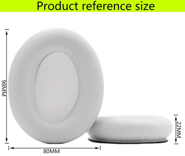 Alt view image 4 of 5 - Replacement Ear Pads Compatible with Srhythm Version NC35 White Also suitable for Srhythm version NC25 Headphone Memory foam/protein leather ear pads and earmuffs