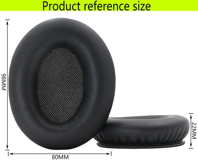 Alt view image 4 of 5 - Replacement Ear Pads Compatible with Srhythm Version NC35 Black Also suitable for Srhythm version NC25 Headphone Memory foam/protein leather ear pads and earmuffs
