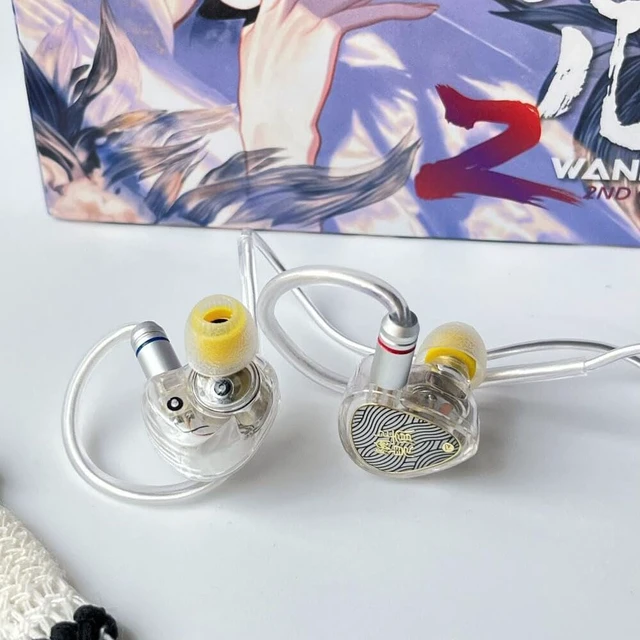 Alt view image 4 of 7 - Wan'er S.G II in Ear Monitor, Gaming IEM Earphones, HiFi Wired Earphones with 10mm Single Dynamic Driver PET Diaphragm, 0.78mm Double pinhole Tangle-Free Detachable Cable (White, 3.5mm)