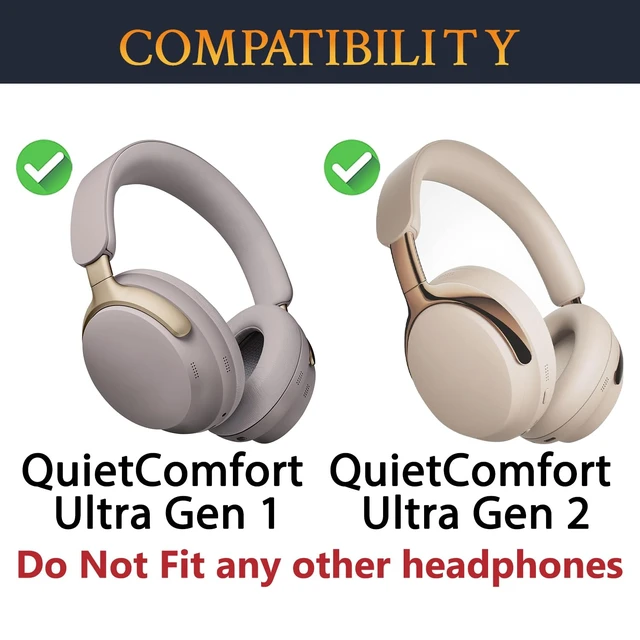 Alt view image 2 of 5 - Cooling Gel Replacement Earpads for Bose QC Ultra/New QuietComfort Ultra(2nd Gen) Wireless Headphones, Ear Pads Cushions with Breathable Ice Silk Fabric, Noise Isolation Foam - Sandstone
