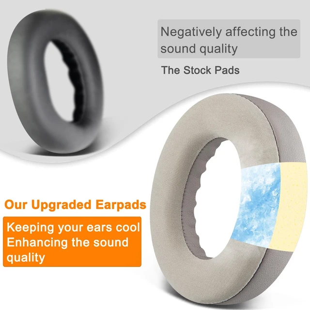 Alt view image 5 of 5 - Cooling Gel Replacement Earpads for Bose QC Ultra/New QuietComfort Ultra(2nd Gen) Wireless Headphones, Ear Pads Cushions with Breathable Ice Silk Fabric, Noise Isolation Foam - Sandstone