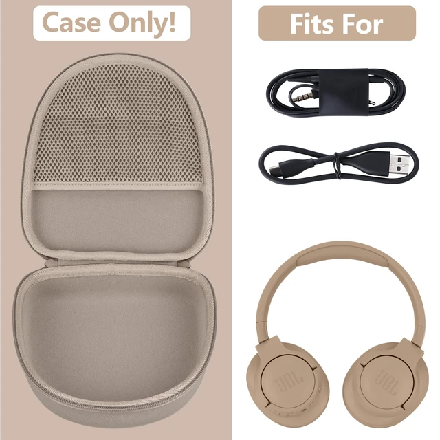 Alt view image 3 of 7 - Case for JBL Tune 710BT 720BT 510BT 660NC 700BT 570BT Headphones Hard Shell Shockproof, Portable Headphone Storage, Mesh Bag Organizer, Lightweight Travel