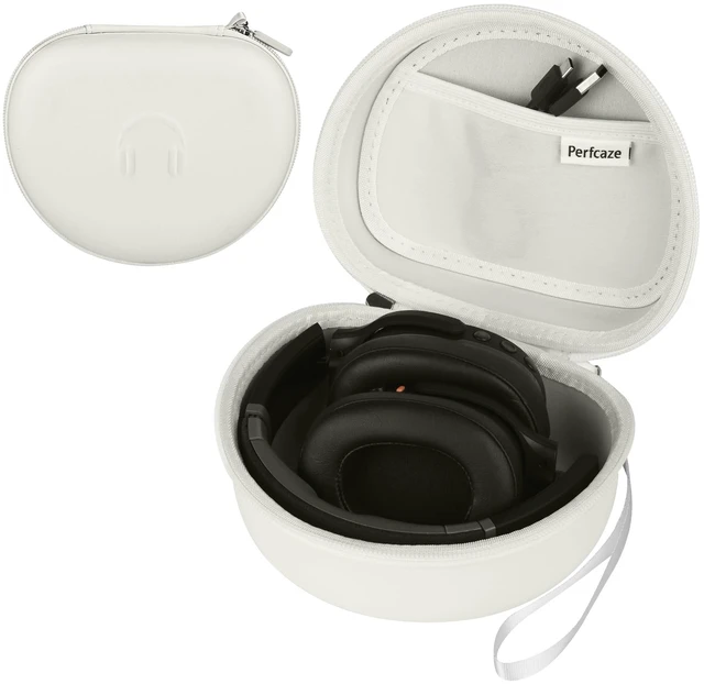 Main image of Headphone Case for BERIBES WH202A/305B, Skullcandy Crusher Evo/ANC 2, TOZO Hard Shell EVA Portable Carrying Case for Foldable Over-Ear Headphones, with Mesh Pocket for Cable, White