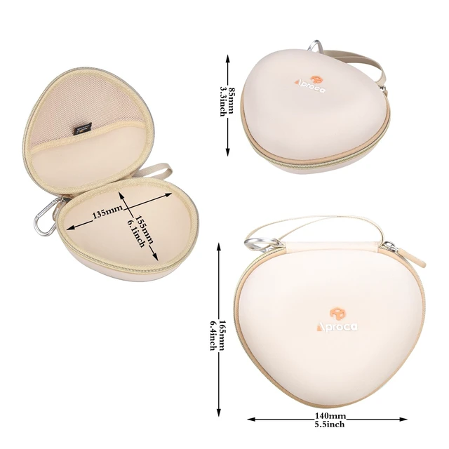 Alt view image 5 of 7 - Kids Headphones Case Compatible with iClever BTH12 / HS19 / BTH26 Kids Bluetooth Headphones, Storage Hard Bag -Gold (Case Only)