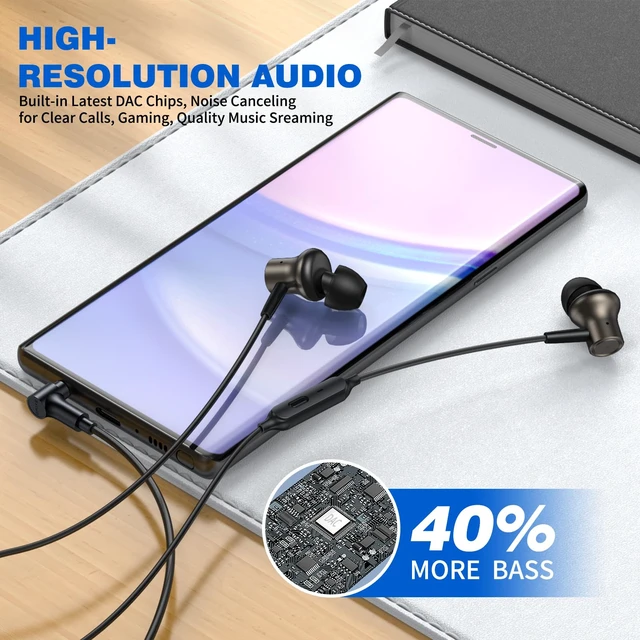 Alt view image 5 of 7 - Wired Earbuds 3.5mm Headphones for Chromebook Laptop PC, Brown Noise Isolating Ear Buds Wired Plug in Audio Jack Mic/Mute HiFi Stereo Headphone Cord Earphones for Kindle Fire Laptop School