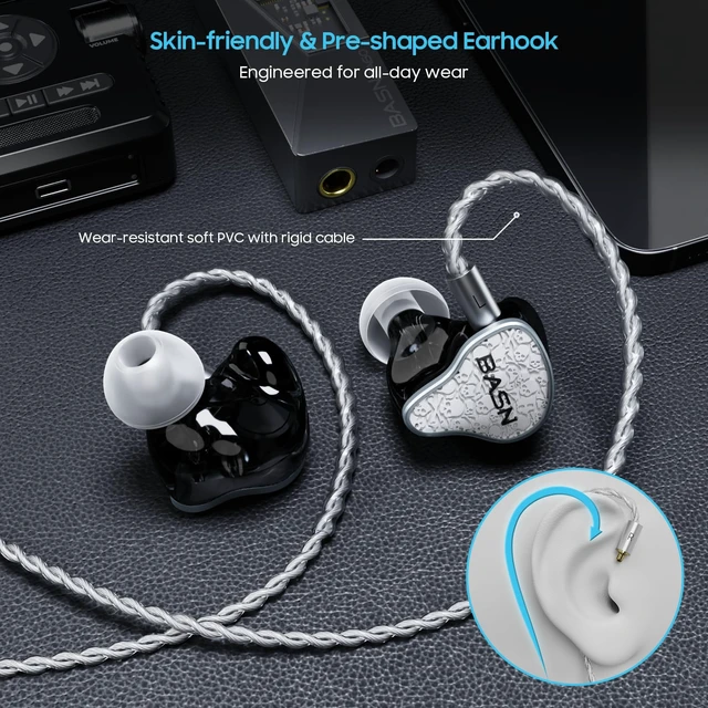 Alt view image 5 of 7 - MMCX in Ear Monitor Cable,392 Cores Silver-Plated OFC IEM Litz Cord 4.9ft IEM Cable with Interchangeable 3.5mm/4.4mm Plugs for Musician Audiophile Earphone,Bmaster/ASONE/MTPro Replacement Wire