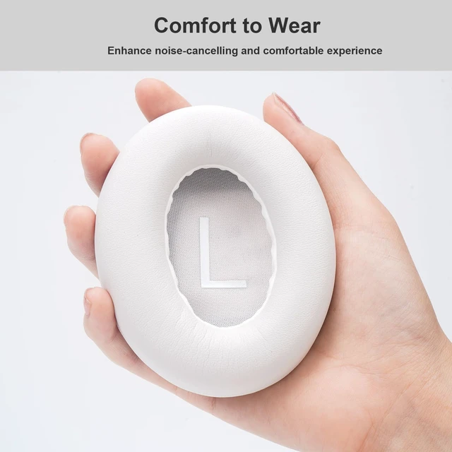 Alt view image 3 of 7 - Earpads Cushions for Bose 700 Noise Cancelling Headphones (NC700) - Ear Pads Replacement with Softer PU Leather, Luxurious Memory Foam, Extra Durable Ear Cushions (1 Pair White Earpads)