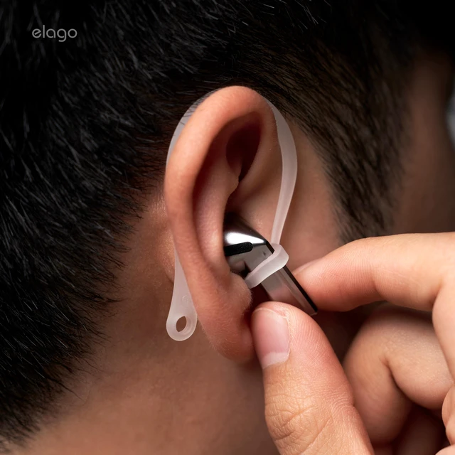 Alt view image 5 of 7 - Ear Hooks for Galaxy Buds 3/3 Pro Anti-Slip, Ergonomic Design, Comfortable Fit (Nightglow Blue)