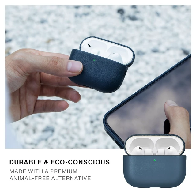 Alt view image 3 of 6 - (Re) Classic Case for AirPods Pro 3 Premium Resistant & Recycled Materials Durable Protection Supports Wireless Chargers Compatible with AirPods Pro 3 (Navy)