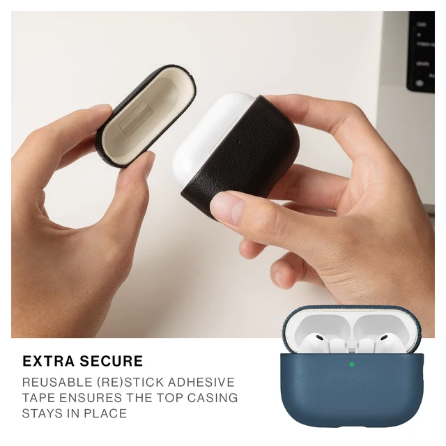 Alt view image 5 of 6 - (Re) Classic Case for AirPods Pro 3 Premium Resistant & Recycled Materials Durable Protection Supports Wireless Chargers Compatible with AirPods Pro 3 (Navy)