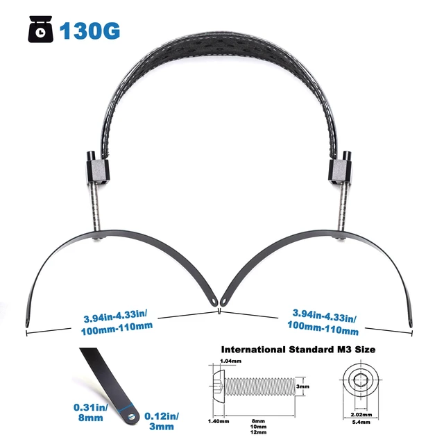 Alt view image 2 of 7 - Genuine Leather Full Metal Headband Compatible with Hifiman HE400,SUNDARA,SUNDARA-C Closed-Back,HE R10 R9,HE560,HE6se,SUSVARA Replacement Headphone Weight Dispersing Strap Hybrid Headband