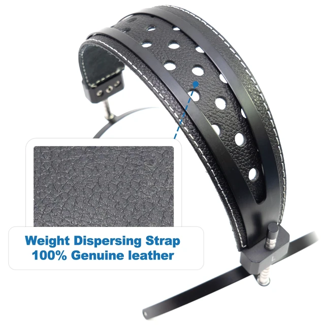 Alt view image 3 of 7 - Genuine Leather Full Metal Headband Compatible with Hifiman HE400,SUNDARA,SUNDARA-C Closed-Back,HE R10 R9,HE560,HE6se,SUSVARA Replacement Headphone Weight Dispersing Strap Hybrid Headband