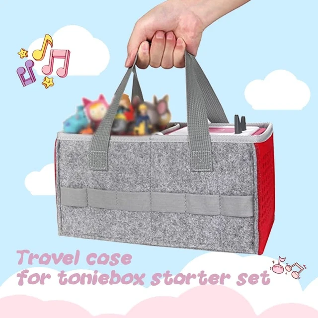 Alt view image 4 of 7 - Carrying Case for Toniebox Audio Player Starter Set Compatible with Tonie Starter Set,Tonies Figures Storage Bag(Red)