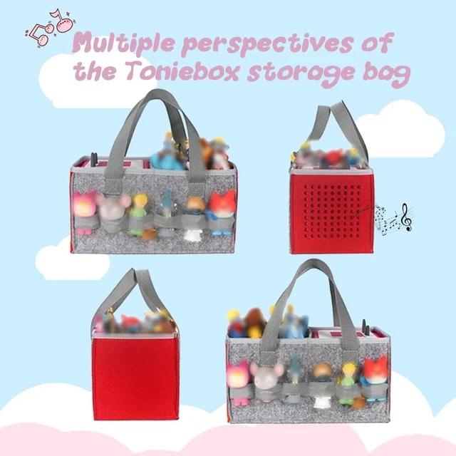 Alt view image 3 of 7 - Carrying Case for Toniebox Audio Player Starter Set Compatible with Tonie Starter Set,Tonies Figures Storage Bag(Red)