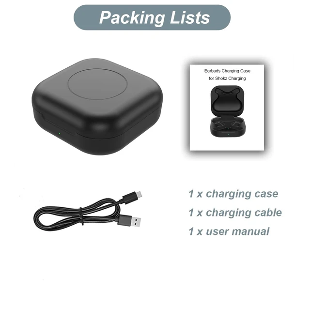 Alt view image 7 of 7 - Charging Case Compatible with SHOKZ OpenFit (Not for OpenFit 2) - Portable Charger Case Cover for SHOKZ T910 Open Ear Headphones