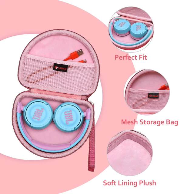 Alt view image 3 of 7 - Hard Case for JBL Junior JR 320 320BT/JR310BT Kids Headphones, Pink for Sony MDR-ZX110 / MDRZX110NC / MDR-ZX310AP On-Ear Headphones,Carrying Protective Case for Home Travel (Case Only)