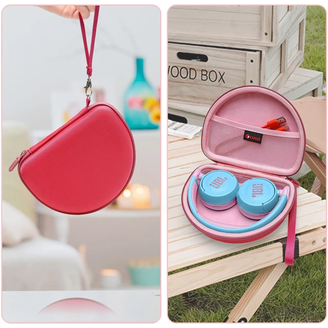 Alt view image 7 of 7 - Hard Case for JBL Junior JR 320 320BT/JR310BT Kids Headphones, Pink for Sony MDR-ZX110 / MDRZX110NC / MDR-ZX310AP On-Ear Headphones,Carrying Protective Case for Home Travel (Case Only)