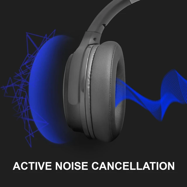 Alt view image 5 of 7 - Pro Active Noise Cancelling Headphones,Over-Ear Headphones Wireless Bluetooth 5.3, Microphone, Lightweight Comfortable Headset for Home, Travel, Rechargeable Workout Headphones, Deep Base
