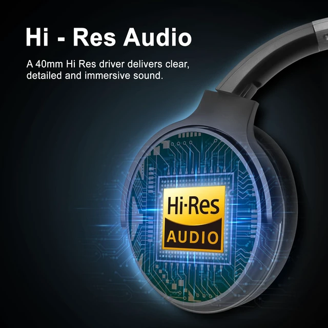 Alt view image 6 of 7 - Pro Active Noise Cancelling Headphones,Over-Ear Headphones Wireless Bluetooth 5.3, Microphone, Lightweight Comfortable Headset for Home, Travel, Rechargeable Workout Headphones, Deep Base