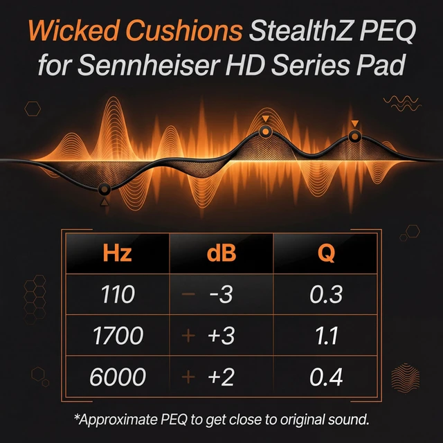 Alt view image 4 of 7 - StealthZ HD6XX - Upgraded Earpads for Sennheiser HD6-Series Headphones Made by Wicked Cushions & GadgetryTech Enhanced Sound Precision & Comfort Black