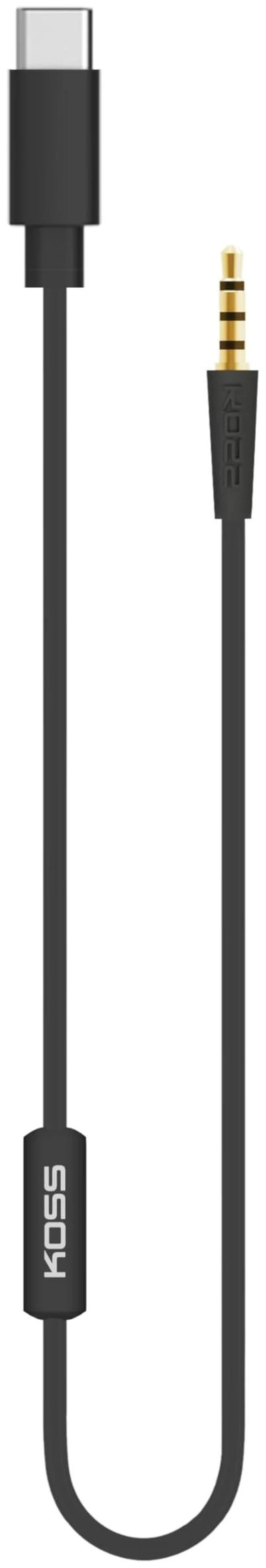 Main image of KUSB-50 Analog Audio Pass Through Cord, Black, USB-C to 3.5mm Plug For KPH30 Wireless and Porta Pro Wireless, In-Line Microphone and Audio Remote