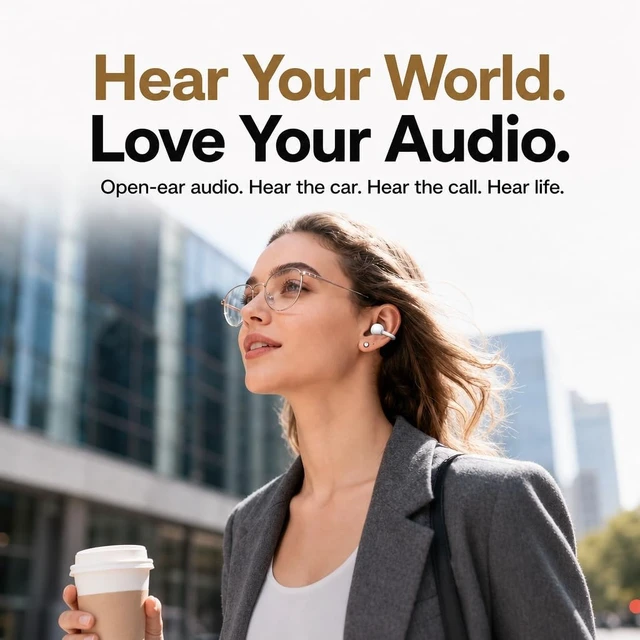Alt view image 2 of 7 - NextGen Clip-On Earbuds, Open Ear Earbuds for Running Small Ears