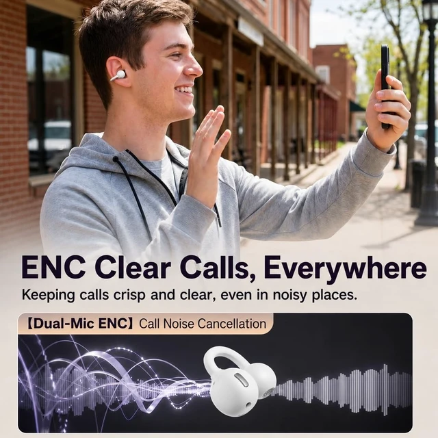 Alt view image 5 of 7 - NextGen Clip-On Earbuds, Open Ear Earbuds for Running Small Ears