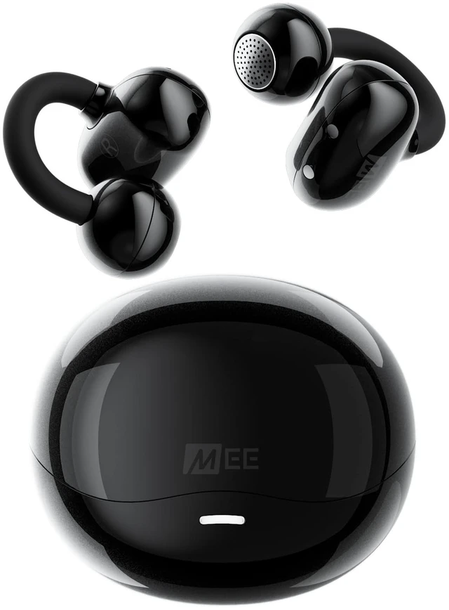 Main image of Pebbles Air Open Ear True Wireless Earbuds - Bluetooth 5.3 Lightweight Earclip Headphones with Headset Microphone & Call Noise Reduction for Gym/Workouts/Sports and Gaming (Onyx/Black)