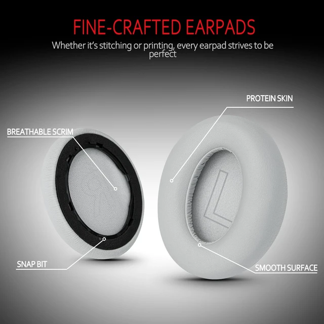 Alt view image 3 of 5 - Soundcore Replacement Ear Pads Fits Soundcore Life Q20 Replacement Ear Pads, Soft Memory Foam Soundcore Q20 Replacement Ear Pads for Anker Q20/Q20i/Q20BT Headphones Silver