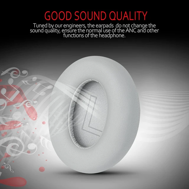 Alt view image 4 of 5 - Soundcore Replacement Ear Pads Fits Soundcore Life Q20 Replacement Ear Pads, Soft Memory Foam Soundcore Q20 Replacement Ear Pads for Anker Q20/Q20i/Q20BT Headphones Silver