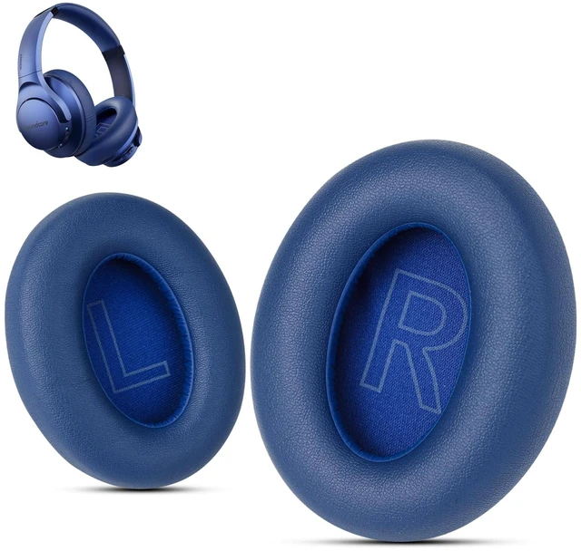 Main image of Soundcore Replacement Ear Pads Fits Soundcore Life Q20 Replacement Ear Pads, Soft Memory Foam Soundcore Q20 Replacement Ear Pads for Anker Q20/Q20i/Q20BT Headphones Blue