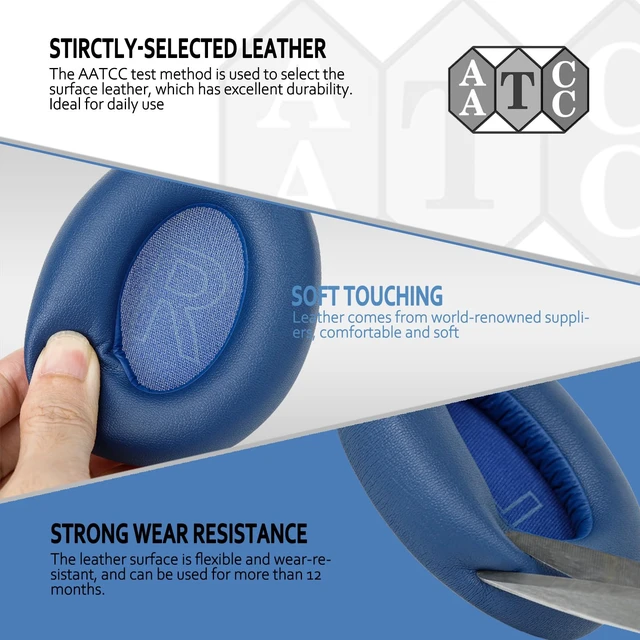 Alt view image 5 of 6 - Soundcore Replacement Ear Pads Fits Soundcore Life Q20 Replacement Ear Pads, Soft Memory Foam Soundcore Q20 Replacement Ear Pads for Anker Q20/Q20i/Q20BT Headphones Blue