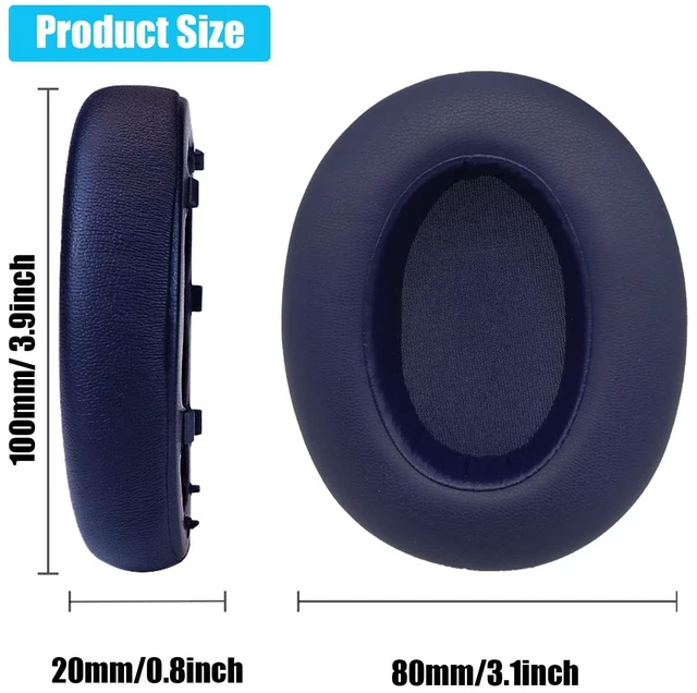 Alt view image 2 of 7 - Replacement Ear Pads for Sony WH-XB910 XB910N Extra Bass Noise Cancelling Headphones, Headphones Ear Cushions, Headset Earpads, Ear Cups Cover (Blue)