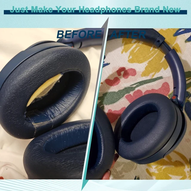 Alt view image 6 of 7 - Replacement Ear Pads for Sony WH-XB910 XB910N Extra Bass Noise Cancelling Headphones, Headphones Ear Cushions, Headset Earpads, Ear Cups Cover (Blue)