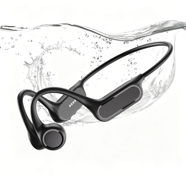 Main image of Swimming Headphones, IPX8 Waterproof Bone Conduction Headphone Wireless Underwater Earbuds with 32GB Memory for Swimming, Cycling, Marathon
